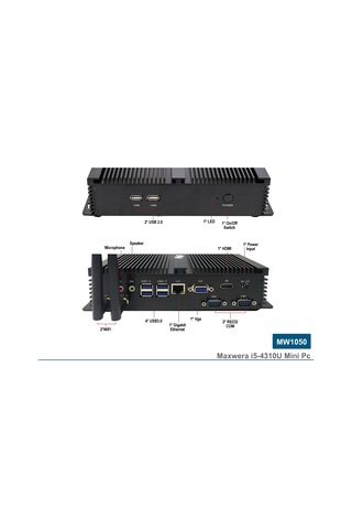 Maxwera MW1050 i5-4310U 8 GB 256 GB SSD Wi-Fi Free Dos Mini PC
