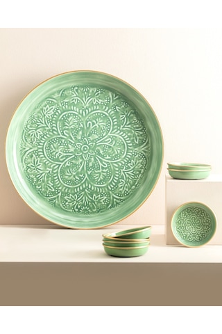 Madame Coco Rosalie 8 Parça Tabak Seti - Soft Yeşil 8682116925655 Çok Renkli