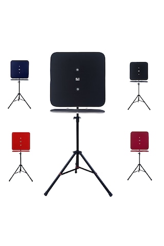 Raf Düzenekli Tripod Ayaklı Kare Dart Arkalık. Siyah