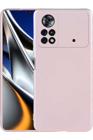 Noktaks - Xiaomi Uyumlu Xiaomi Poco M4 Pro 4g - Kılıf Mat Soft Premier Silikon Kapak - Rose Gold T21954 Rose Gold