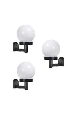 Şahnet Solar Bahçe Lambası Beyaz - Güneş Enerjili Duvar Armatür 3 Adet