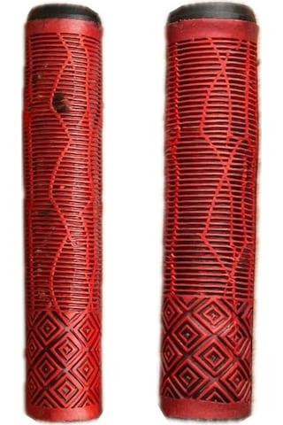 Bisiklet Çivili Platform Pedal Ve 17 Cm Bisiklet Direksiyon Çok Renkli Elcik Seti Kırmızı