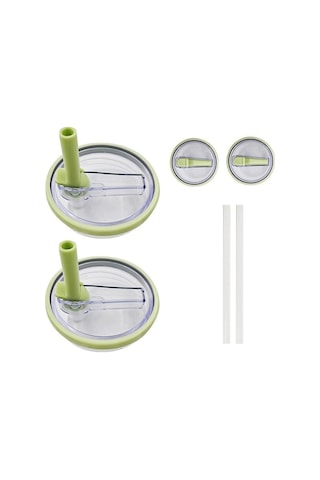 Stanley 40oz Adventure Quencher Şeffaf Hasır Kapak Yedek Parçaları İçin, Özellikler: 4 Adet / Takım Yeşil