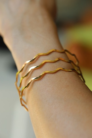 Yenigün Kuyumculuk Yatırımlık Üçlü Zikzak Ajda Altın Bilezik