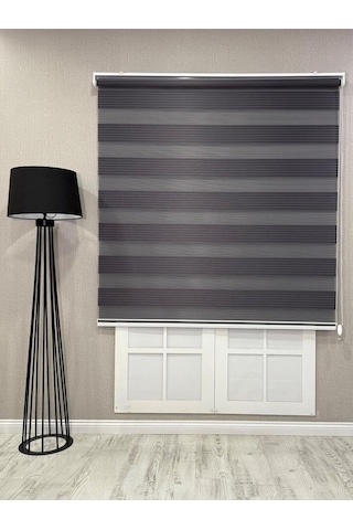 Zebra Stor Geniş Plise Güneşlik Perde, Antrasit Gri, 160 X 200 Diğer
