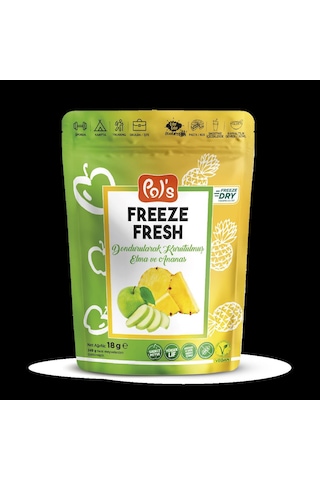 Freeze Fresh Dondurularak Kurutulmuş Ananas - Elma Mix 18 Gr. 15 G