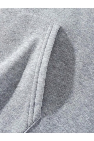 Josette Nyc Baskılı Kapüşonlu Oversize Sweatshirt Gri-sw