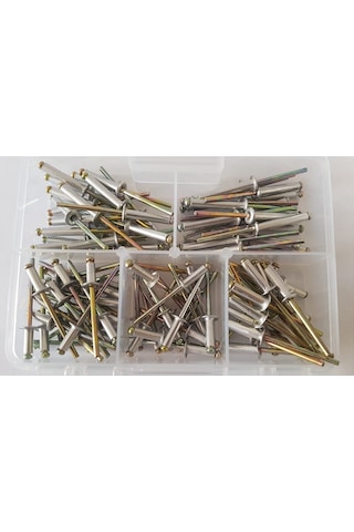 Perçin Seti-Çap 4 MM-Boy Çeşitli Pop Perçin 105 Parça