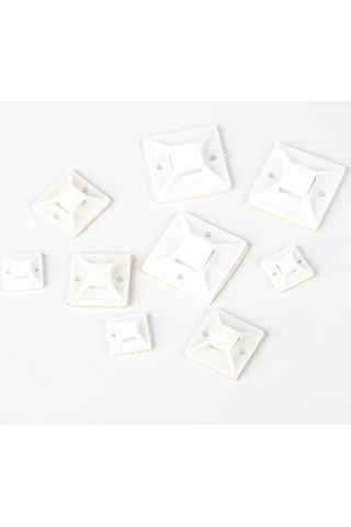 Çetsan Yapışkanlı Kroşe 28X28 Mm-100 Adet Kablo Bağı Kroşesi Yapı