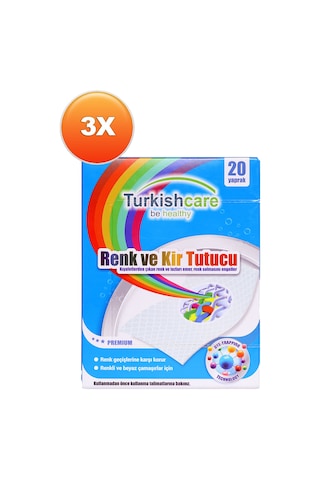Renk Koruyucu Çamaşırlar İçin 20'li Mendil Üçlü Set