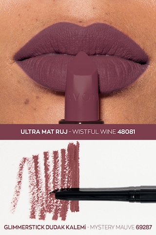 Avon Glimmerstick Blushed Nude + Mystery Mauve + Nude Dudak Kalemi 3'lü