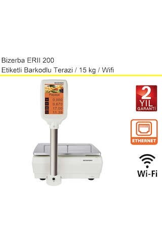 Bizerba Erıı 200 Etiketli Barkodlu Terazi 15 Kg
