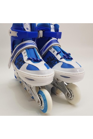 Kelebekoyuncak 2İn1 Ayarlanabilir Işıklı Mavi Paten (34-37) Mavi