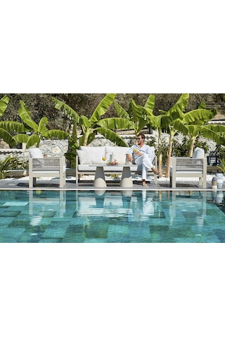 Toscana Bahçe Balkon Oturma Grubu 3+1+1+seramik Sehpa