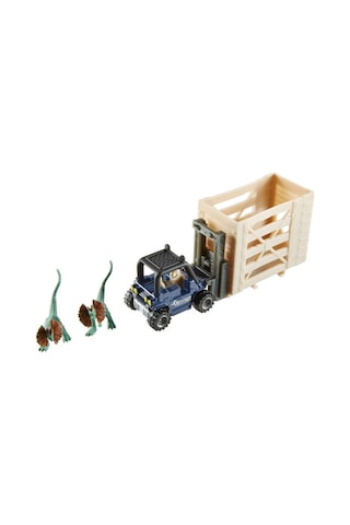 Matchbox Jurassic World Dino Transporter Arabaları Dılophosaurus Çok Renkli
