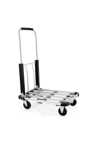 Balatlı 150 KG Katlanabilir Portatif Paket Ve Yük Taşıma Arabası