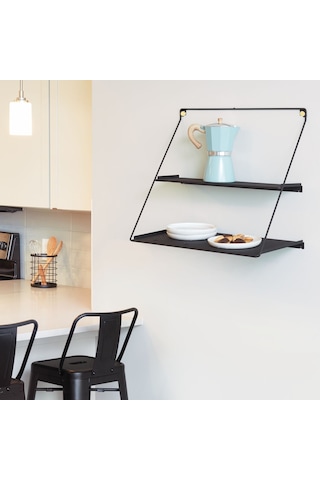 Modern Askılı Yüksek Kalite İkili Raf 32x61x53cm