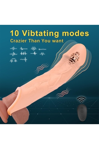 Pembe Tilki Titreşimli Uzaktan Kumandalı Penis Kılıfı