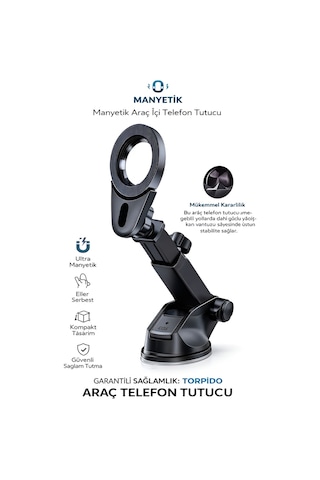 Araç İçi Magsafe Telefon Tutucu Ayarlanabilir, Torpido Üstü, Ul
