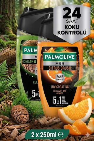 Palmolive Erkek Duş Jeli 2 x 250 ML + Seyahat Kiti