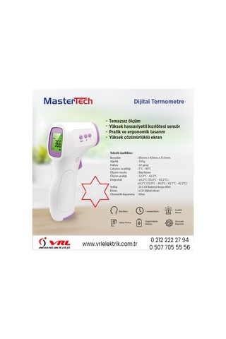Mastertech Temassız Dijital Ateş Ölçer