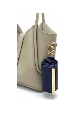 Kapsül Çanta Omuz Çantası Alışveriş Çantası Shopping Bag İnce Paraşüt Kumaş Lacivert