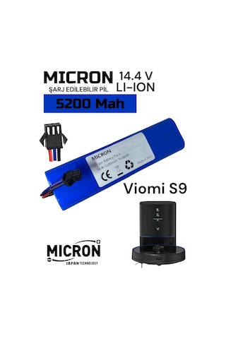 Viomi S9 Uyumlu Robot Süpürge Batarya 14.4v 5200 Mah Li-ion Pil B