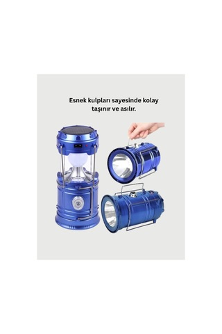 Güneş Enerjili Katlanabilir Kızaklı Kamp Feneri Usb Şarjlı, Çok Yönlü Ve Dayanıklı Tasarım Çok Rnekli