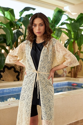 Remsa Mayo Üzerine Önü Açık Pareo 498-601 Bej Bej