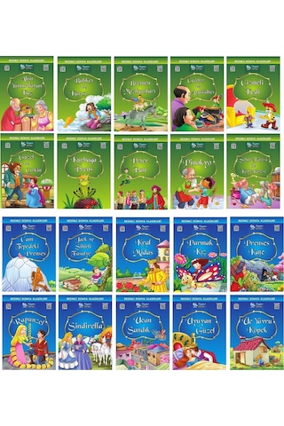 1.ve 2.sınıflar İçin Resimli Dünya Klasikleri 2-3 20 Kitap + Kitap Okuma Not Defteri