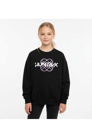 Kpop Kız Çocuk Sweatshirt St09570 Siyah