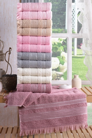 Shiny El Yüz Havlu Seti 50 x 90 CM 12'li Gri