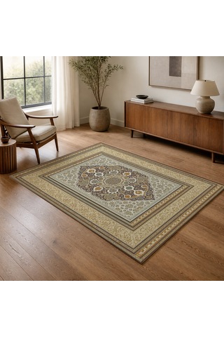 Kartela Halı Vina Halı Jüt Taban Dokuma Halı Kahverengi - 200 X 300 Cm