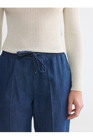 Lcwaıkıkı Classic İndigo Carrot Fit Keten Karışımlı Kadın Jean Pantolon