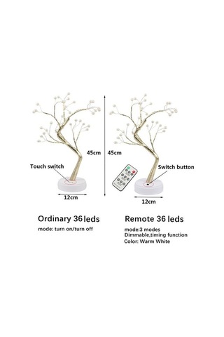 Didadodo Çok Renkli Led Gece Lambası Mini Noel Ağacı Bakır Tel Aydınlatma 108 Leds Çok Renkli