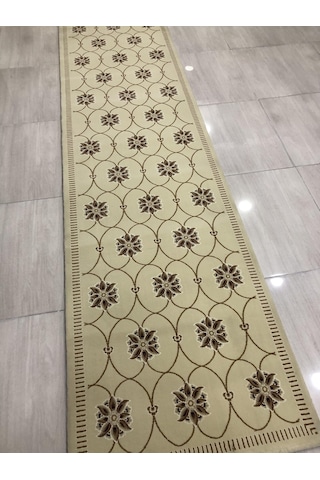 Saray Halı Tifanny 10545 R 80X300 Kahve Krem 3 Metre Yolluk !