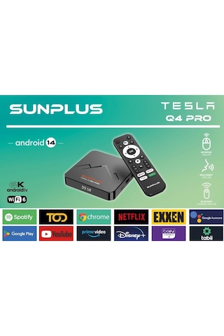 Sunplus Tesla Q4 Pro Serıes Cortex A53 Androıd Ddr3 4gb 32gb Tv Box