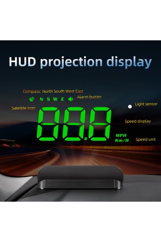 Suofeng "3.5 İnç Araç Hud Göstergesi: Gps Hız Uyarısı, Yorgunluk Alarmı Ve Otomatik Parlaklık Ayarlı"