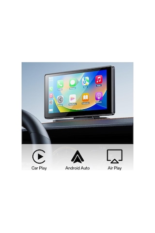 Multimedya Araç Sistemi - Bt5.0 Dahili Mikrofonlu 7 İnç 60hz Hd Ekranlı Taşınabilir Navigasyon, Carplay, Android Au Diğer
