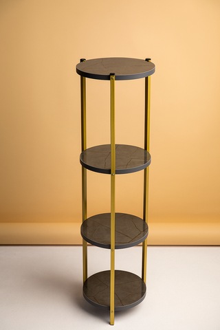 4 Katlı Raf - Çiçeklik, Organizer, Sehpa Ve Köşe Rafı Gold02