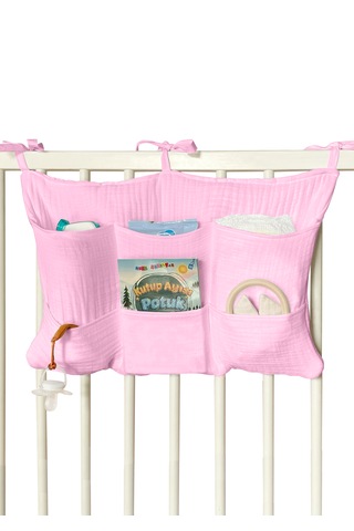 Bebek Beşik Yanı Organizer 6 Cepli Pratik Organizer Pembe