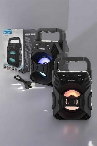 Işıklı - 37 - Bluetooth Hoparlör Müzik Ve Renkli - Csmo-tex - Işık Tnabiilir