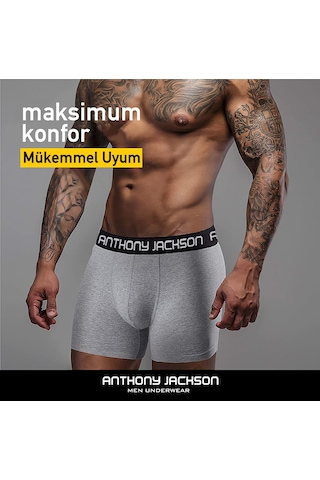 Anthony Jackson Likralı 6'Lı Kutu Premium Erkek Boxer Venom