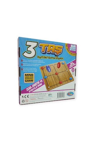 Ahşap 9 Taş 3taş - 2 Oyun Bir Arada