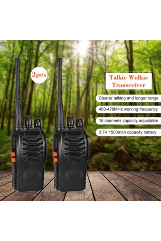 Reedark 16 Kanallı Profesyonel Fm Telsiz Seti - 1500mah Pil Ve Kulaklık Dahil 2 Adet