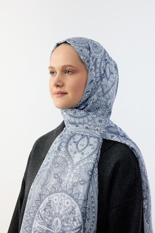 Mirsoy Scarf Mirayze Etnik Desen Şal Füme