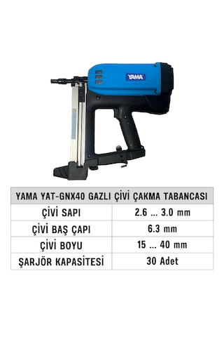 Yama YAT-GNX40 Gazlı Çivi Çakma Tabancası