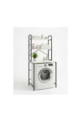 Gees Global Çamaşır Makinesi Üstü Raf Siyah 70 Cm Gbzs