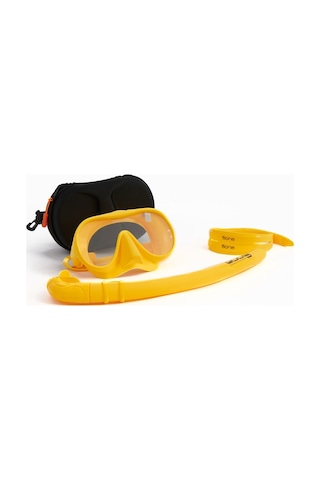 Sona Sona M1 Maske +Standart Snorkel+Yedek Kayış+Deluxe Çanta Sarı