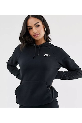 Nike Sportswear Essential Po Hoodie Kapüşonlu Sweatshirt Siyah